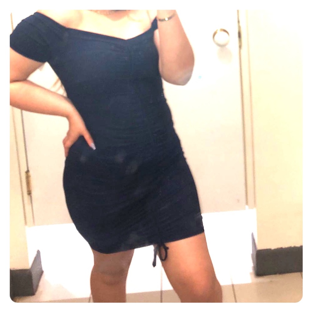 Navy Blue drawstring dress - Picture 1 of 1